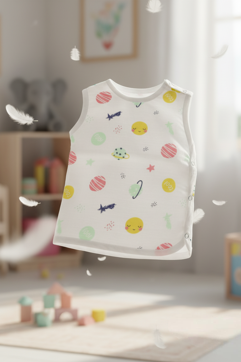 🪐 MIAAME BUBBLELU – Little Galaxy Wonder Newborn Cotton Jabla - Image 2